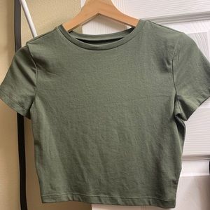 Green Crop Top